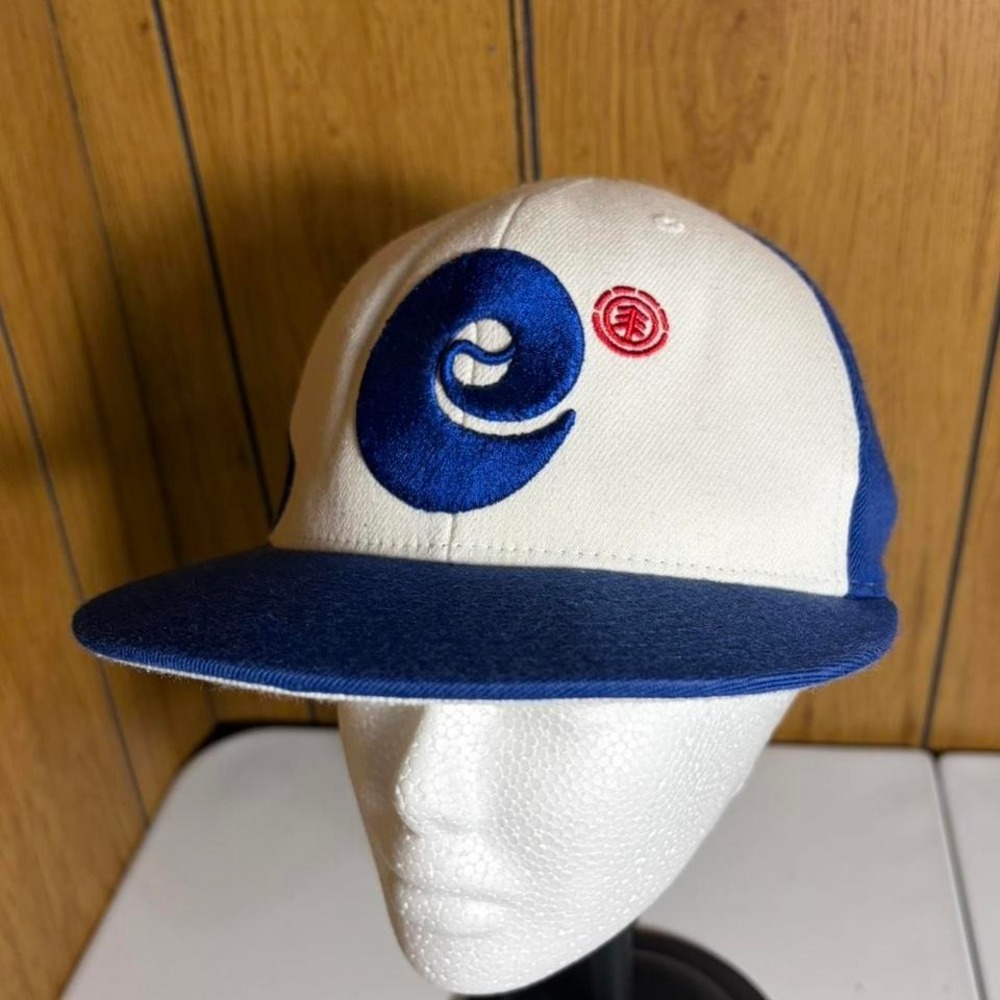Vintage Element Skateboards Fitted Baseball Hat Cap Blue 6 7/8-7 1/4